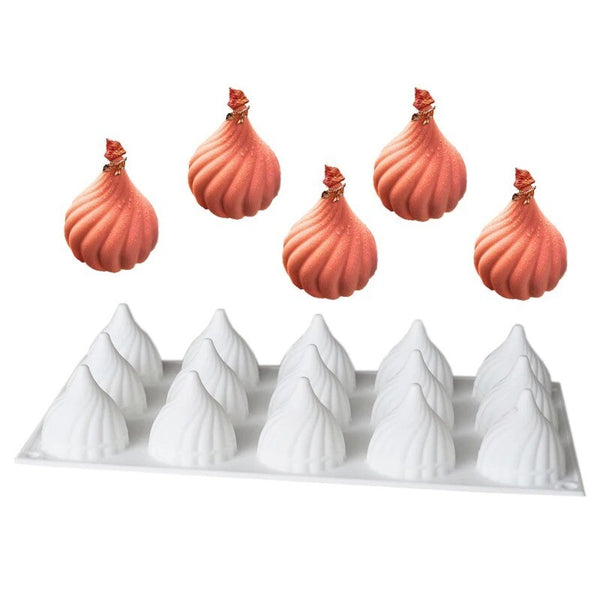 قالب كيك سيليكون ثلاثي الأبعاد على شكل دوامة