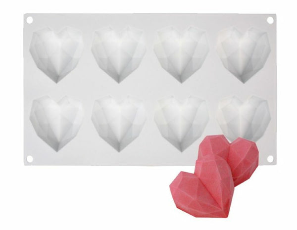 قالب سيليكون على شكل قلب ثلاثي الأبعاد