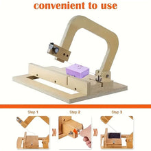 Adjustable Wooden Soap Cutter with Wire Slicer