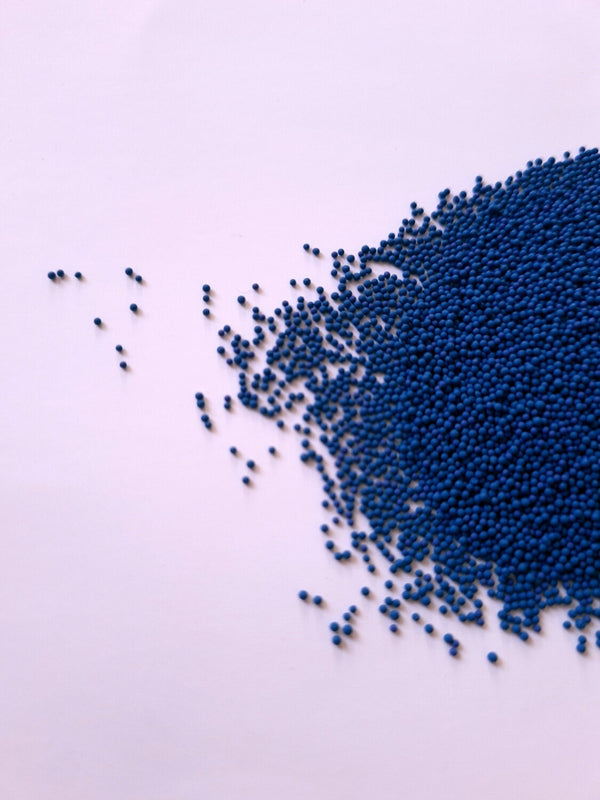Blue Insoluble Jojoba Beads ( 10-20 mesh)