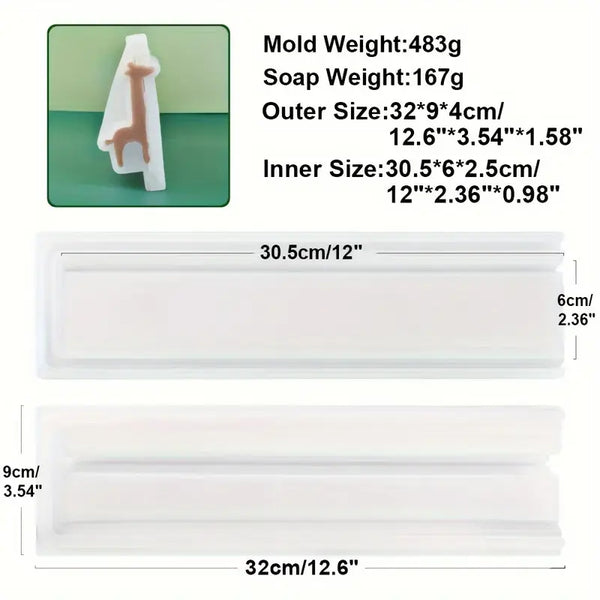 Giraffe long tube silicone mold