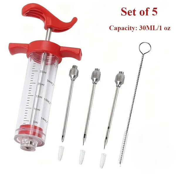 Stainless steel needle refelling syringe